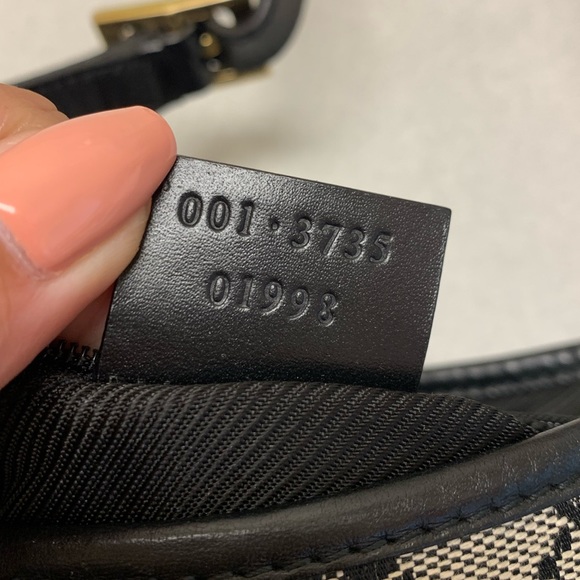 Authentic Jackie Coated Canvas/Leather Midnight-Blue Shoulder Bag - Picture 11 of 16